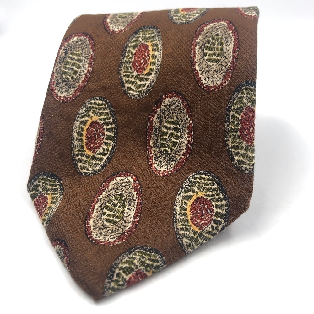 Jos A. Banks Premier Collection Brown 100% Silk - Picture 3 of 8